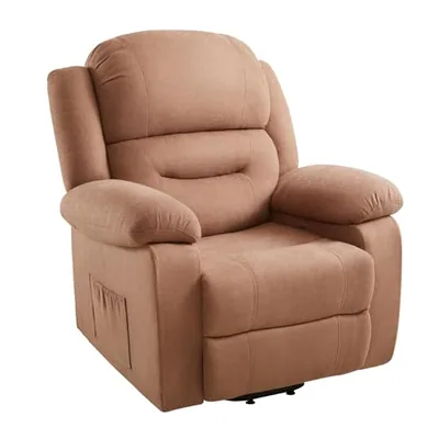 Recliner Chairs for Adults, Fabric Manual Reclining Chair, Brown