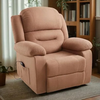 Rocker Recliner Chair for Adults, 360°Swivel Nursery Reclining, Brown